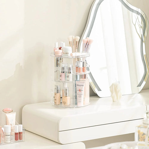 360° Rotating Makeup Organizer – Large Capacity